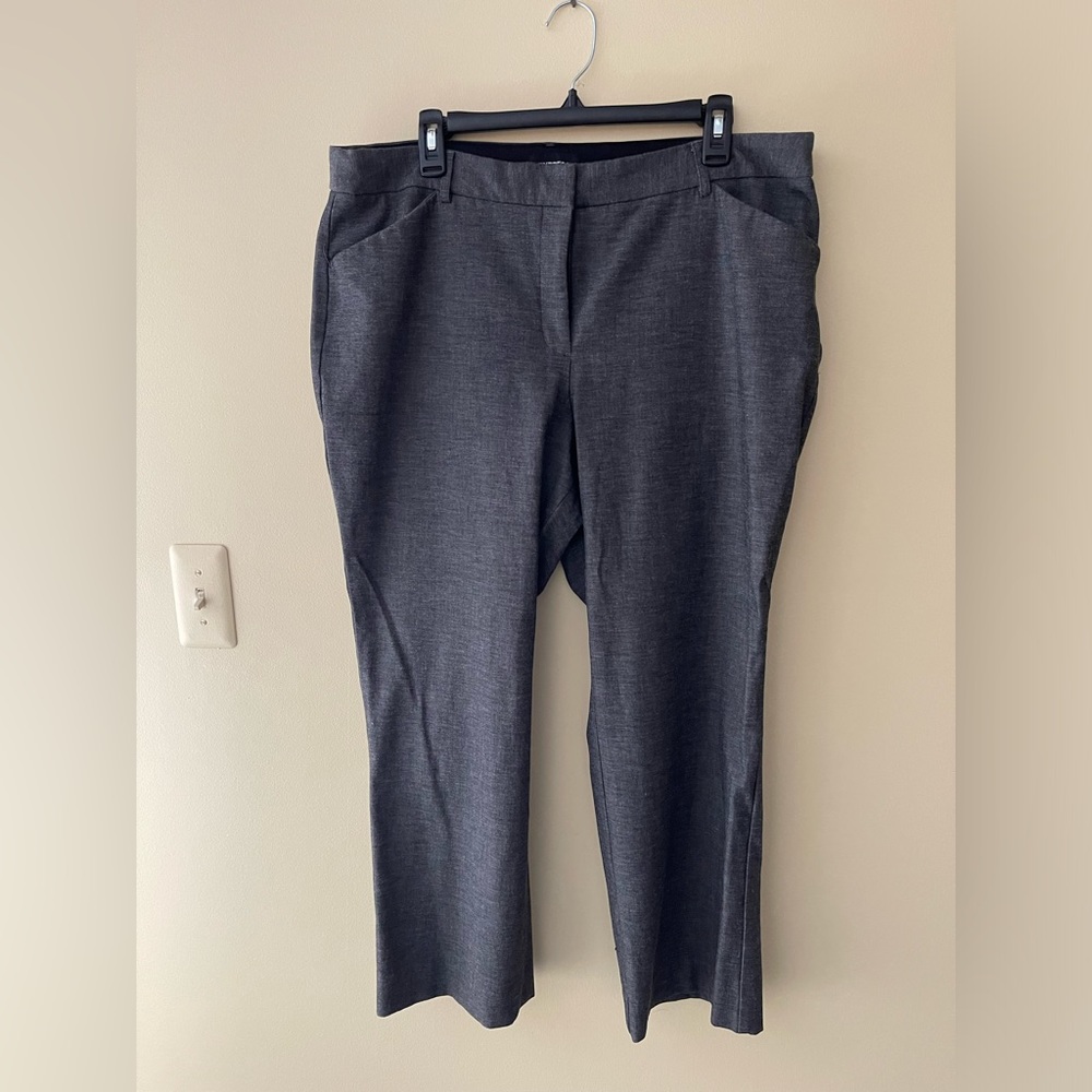 Express Women’s Heather Grey Mid-Rise Publicist Barely Boot Pants Size 18R